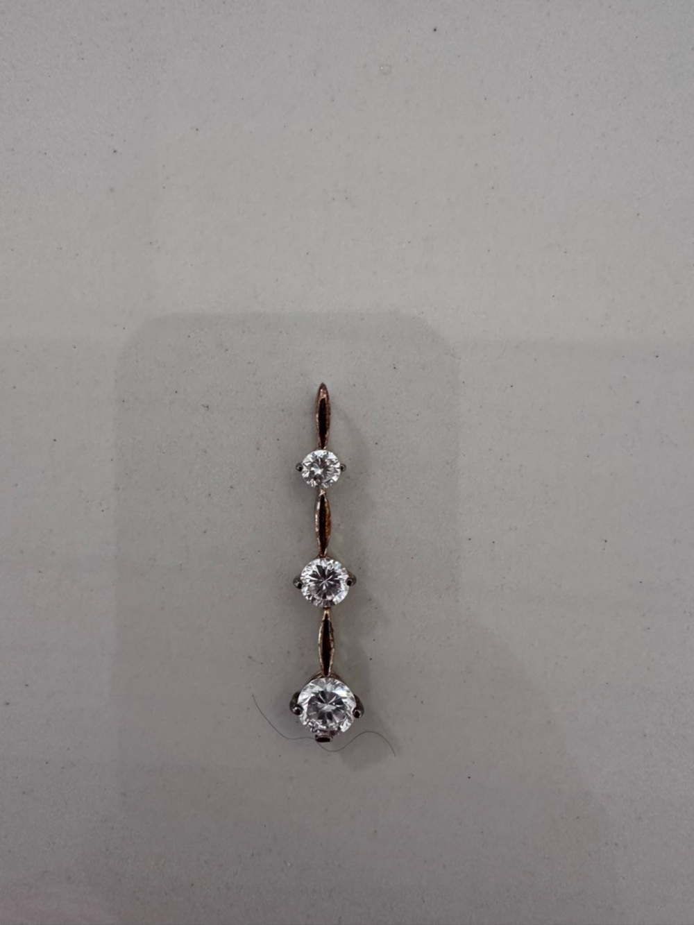 THREE STONE BAR PENDANT